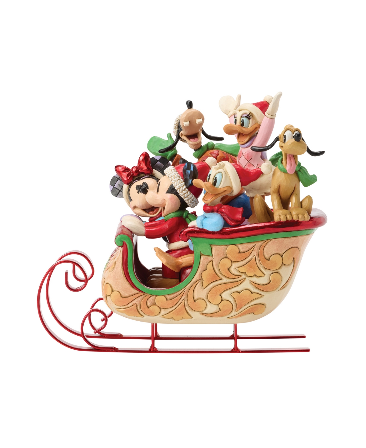 Jim Shore Mickey And Friends Sleigh Figurine In Multi