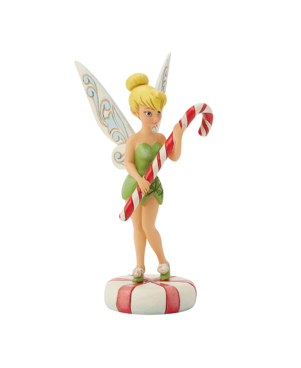 Jim Shore Tinker Bell Candy Cane Figurine In Multi