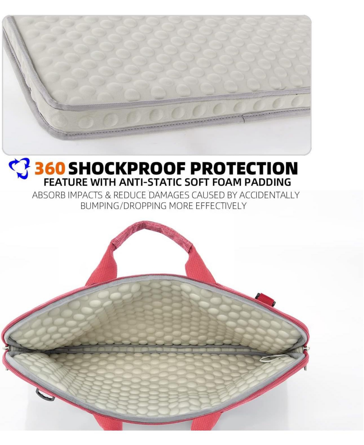Slim 17.3 inch Laptop Sleeve Bag Carrying Case with Shoulder Strap, Notebook Ultrabooks Computer Handbag Cover for Men Women Fit for Acer Asus Hp Pink