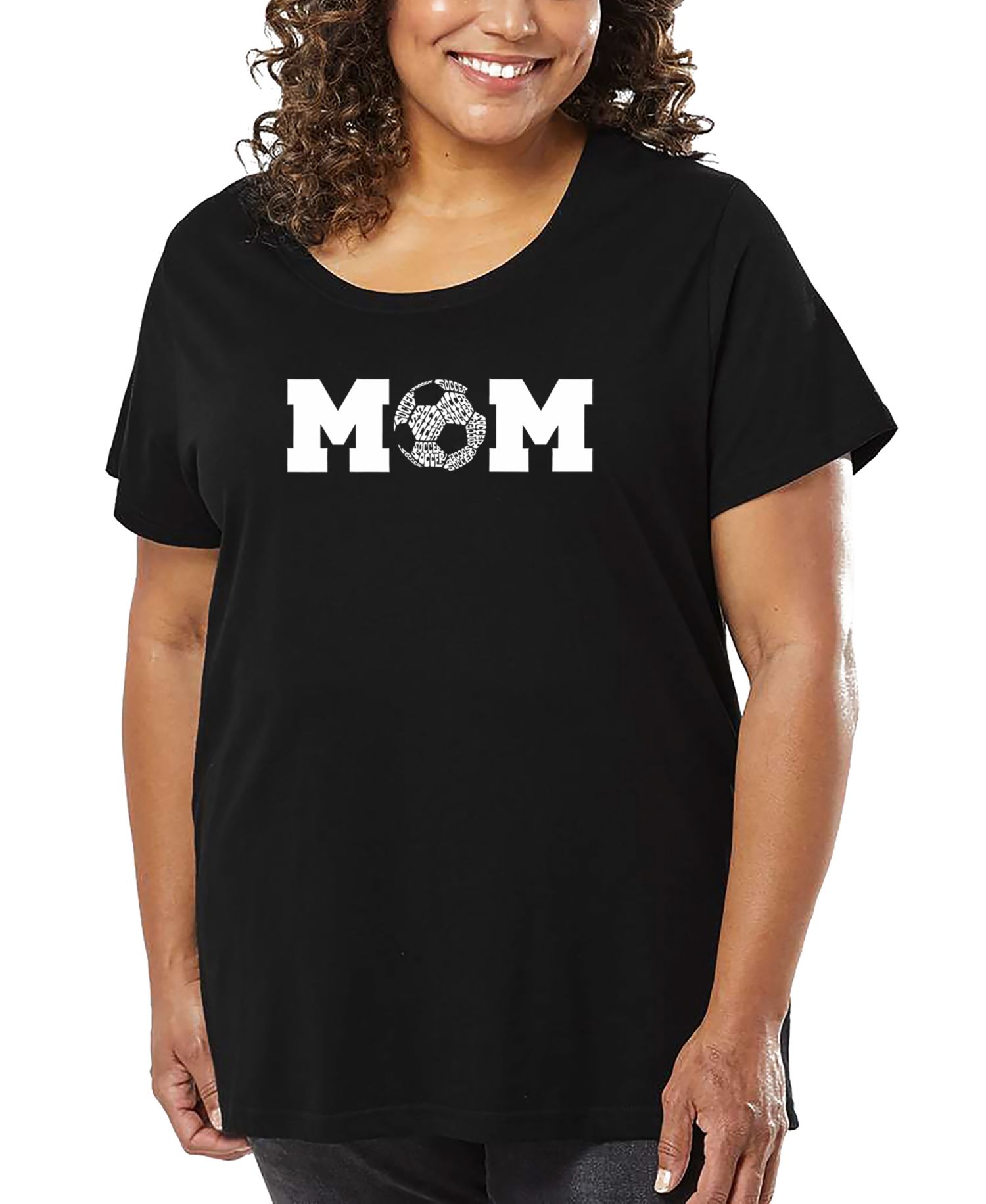 Plus Size Soccer Mom Word Art T-Shirt