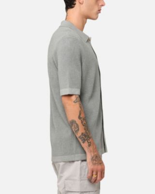 Men's Zyair Knit Rib Button Up Shirt