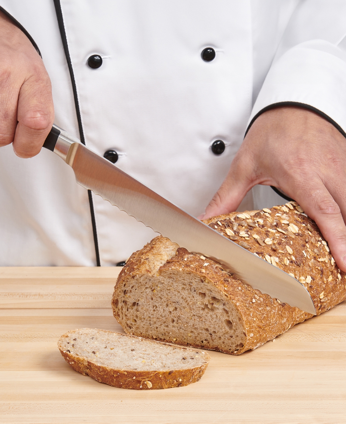 Cat Cora Cutlery-pro 9" Triple-rivet Handle Forged Serrated Bread Knife In Multi