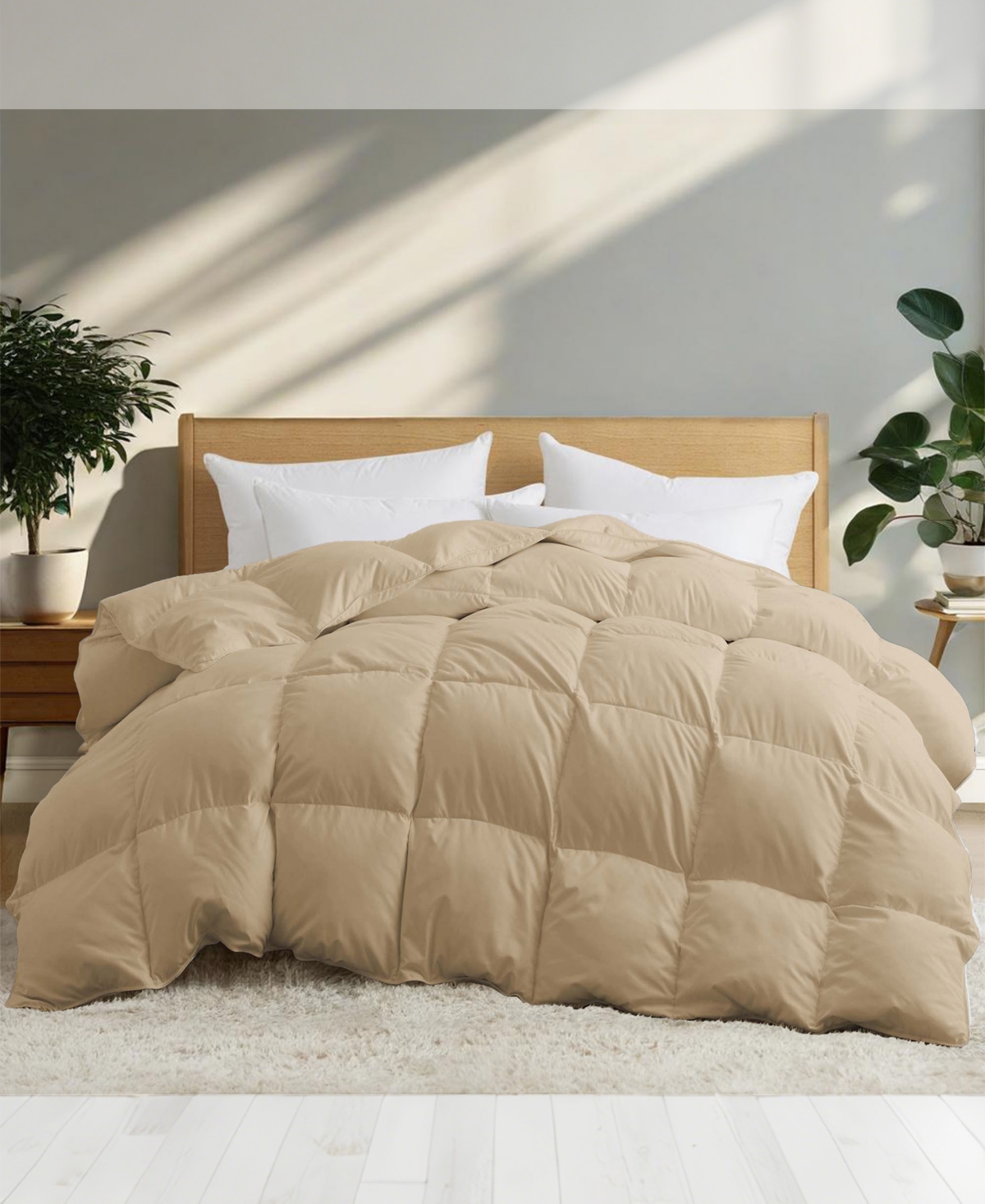 Unikome Heavyweight Goose Down Fiber Comforter, California King