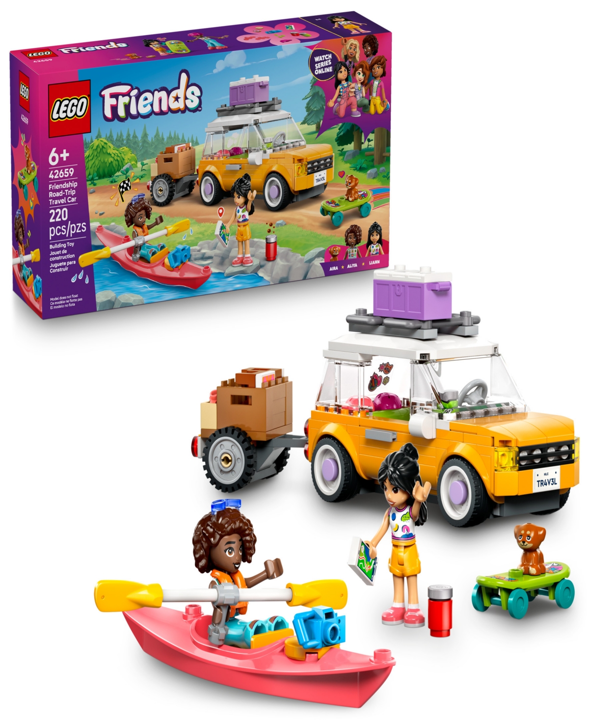 Lego Friends Friendship Road-trip Travel Car 42659 Toy Building Set, 220 Pieces In Multi