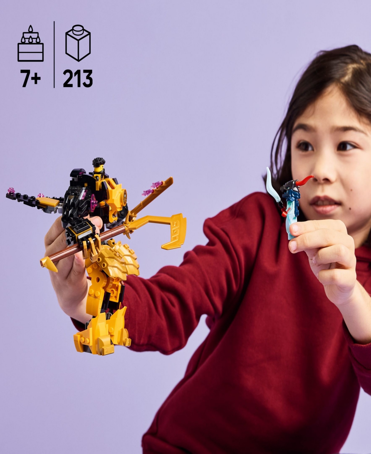 Lego Ninjago Arin's Spinjitzu Battle Mech 71839 Toy Building Set, 213 Pieces In Multi