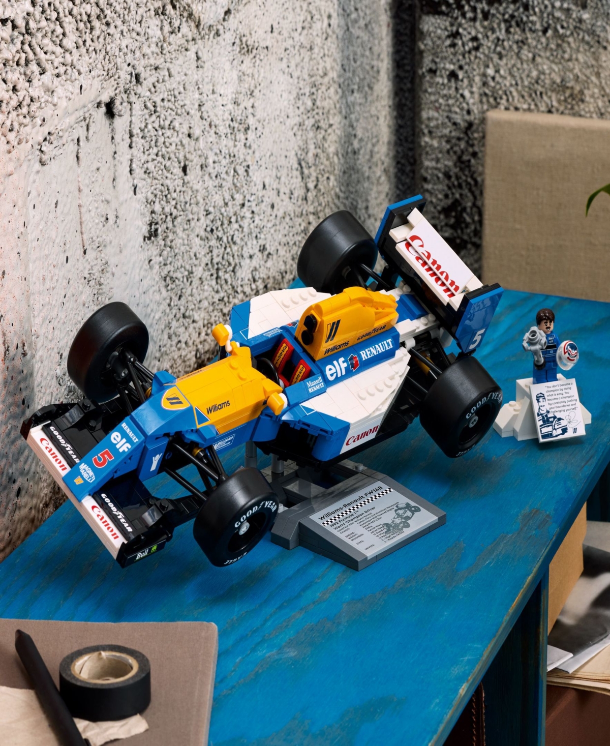 Lego Icons Williams Racing Fw14b And Nigel Mansell Model Car Set 10353, 799 Pieces In Multi