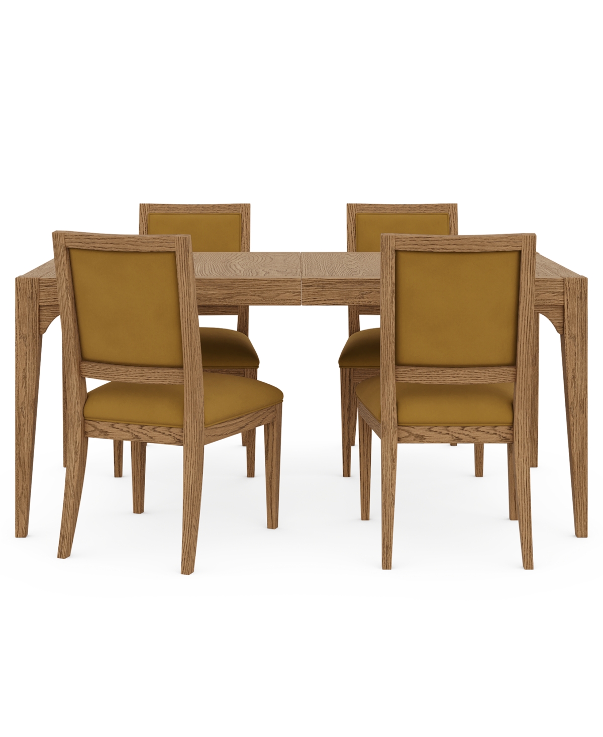 Macy's Everleigh Dining 5-pc. Set (table & 4 Upholstered Back Side Chairs) In Brown