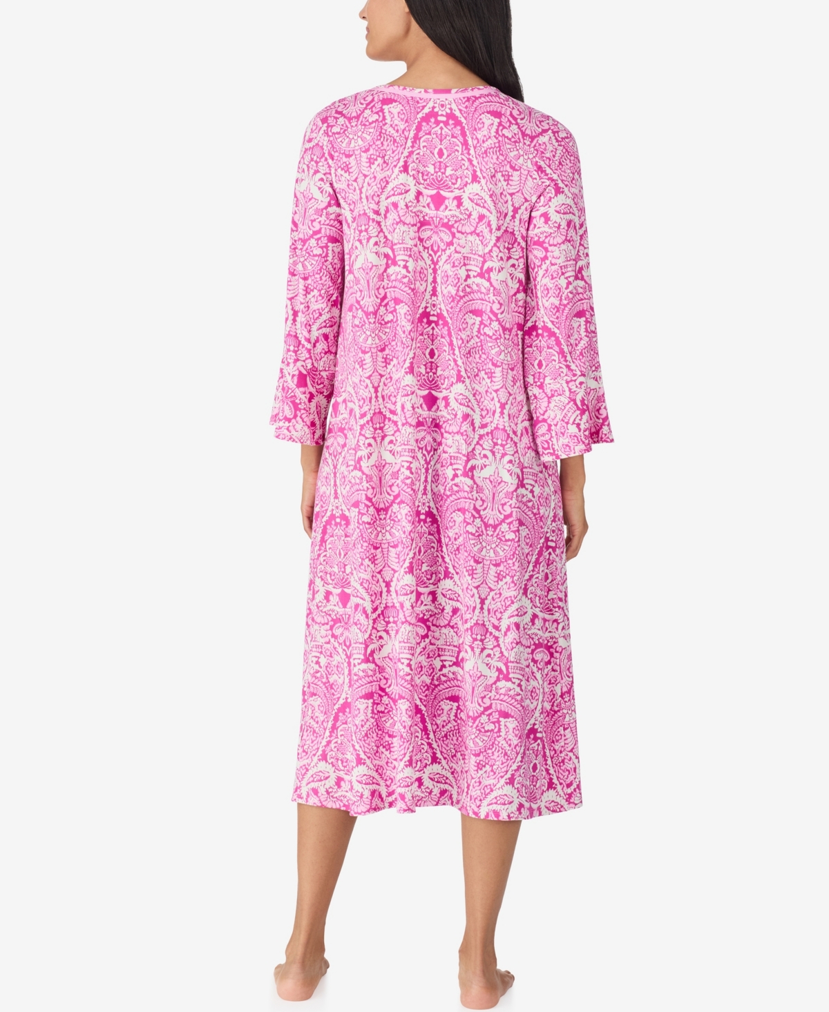 Ellen Tracy Women's Below Elbow Midi Lounger In Pink