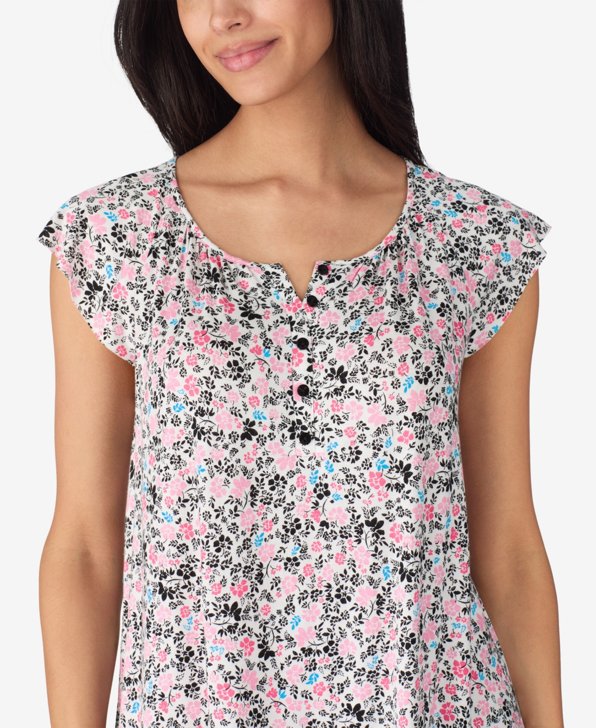 Ellen Tracy Women's Short Sleeve Cropped Pajama Set In Multi