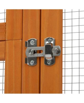 118 in. Outdoor Wooden Cat house Cat shelves with Window Box in Natural