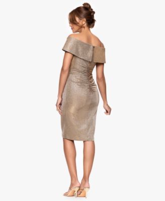 Women's Galaxy Ruched Off The Shoulder Short Dress