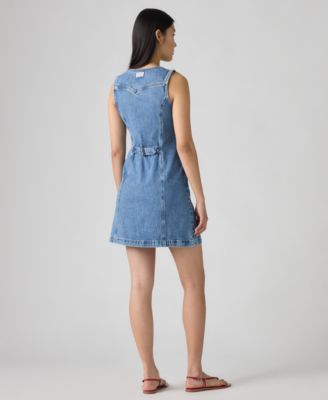 Women's Vianna Denim Button-Front Vest Dress