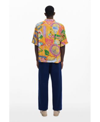 Men's Short-sleeve shirt with fruits