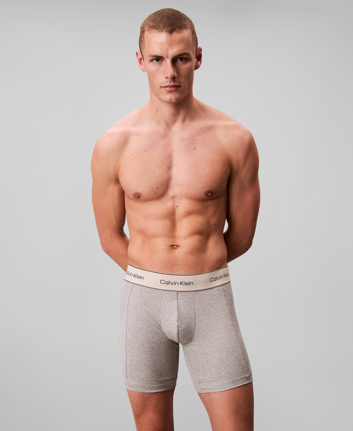 Calvin Klein Men's 3-pack Stretch Cotton Boxer Briefs In Neutral