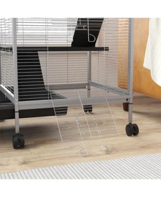 4-Tier Small Animal Cage, Ferret Cage Large Chinchilla Cage,