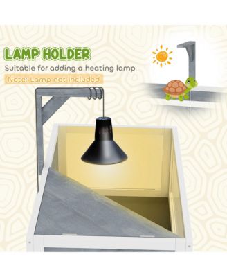 Tortoise Habitat with Storage Shelf, Wooden Tortoise Enclosure,