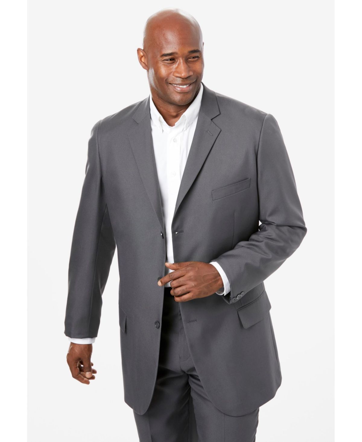 Большой и высокий пиджак на трех пуговицах, удобный в движениях