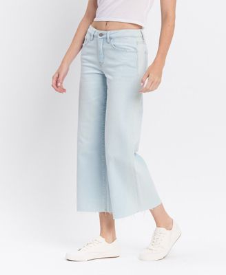 Women's High Rise Crop Wide Leg Jeans