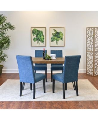 5-Pc wood Amisos Hairpin Dining Table with 4 Chairs Dining Set