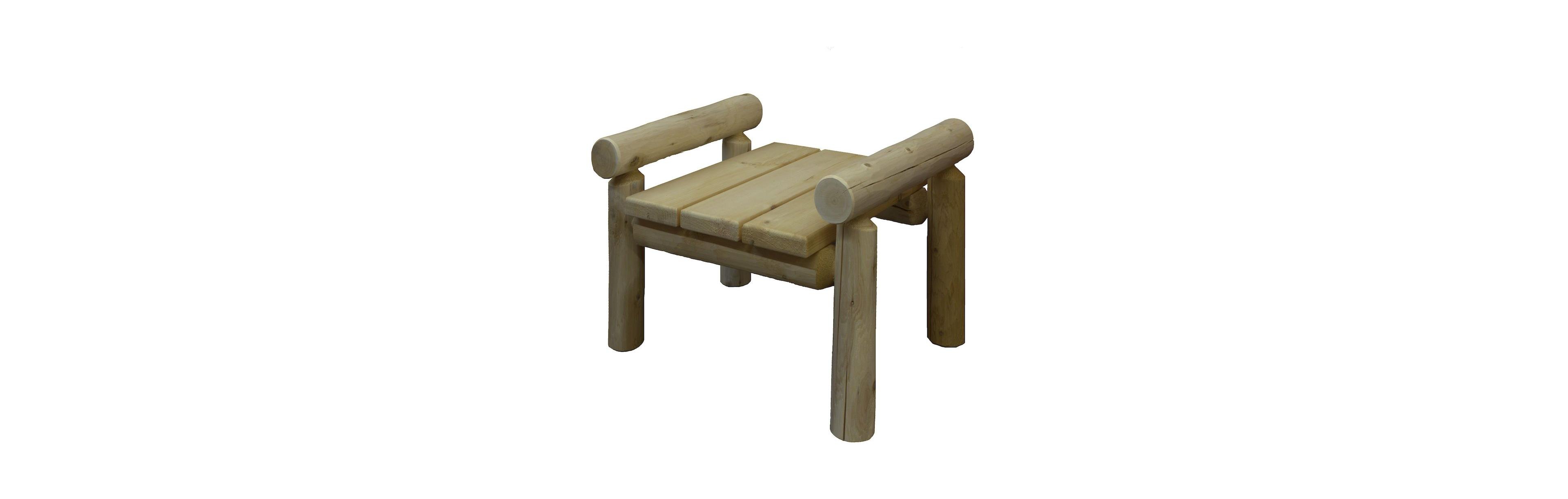 Contoured Comfort Cedar Log Ottoman