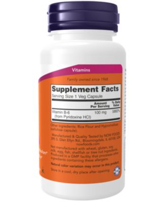 NOW  Foods B-6 ,100 mg ,250 Caps