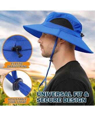 Wide Brim Sun Hat, UPF 50+ UV Protection Waterproof Packable Bucket Hat for Men & Women, Fishing Hiking Beach Garden