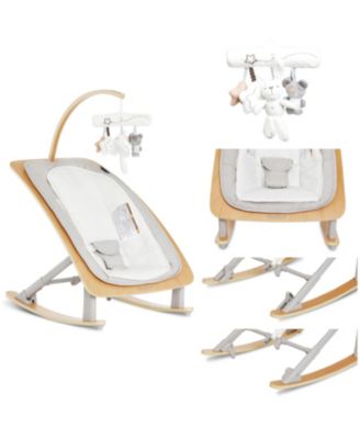 Tory 2-in-1 Rocker & Chair in Light Gray