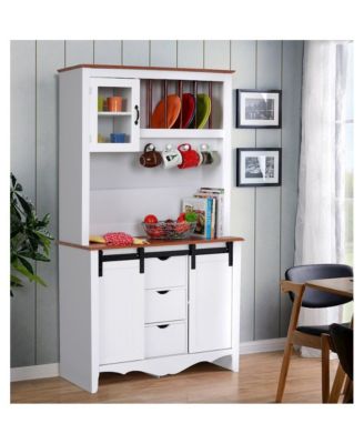 Countryside Sliding Barn Door Buffet and Hutch
