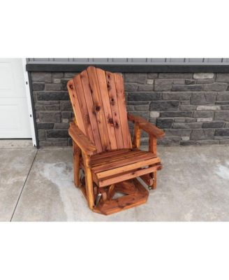 Cedar Adirondack Swivel Glider