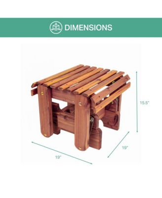 Cedar Gliding Ottoman