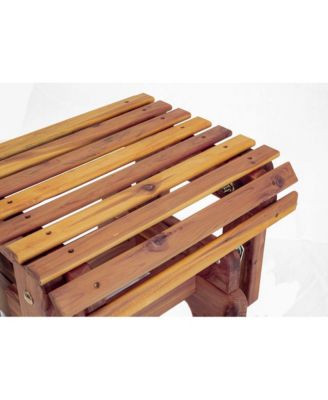 Cedar Adirondack Glider W Gliding Ottoman