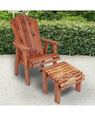 Cedar Stationary Chair W Stationary Ottoman