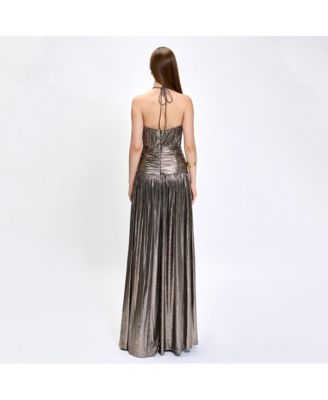 Women's Aisha Ruched High Neck Gown