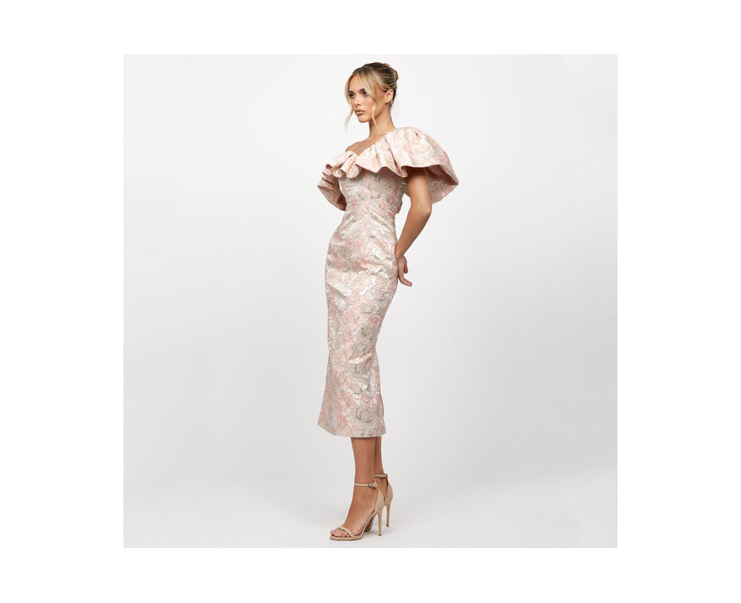 Scarlet One Shoulder Midi