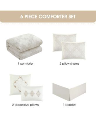 Prissa Medallion 6-Pc. Comforter Set, King