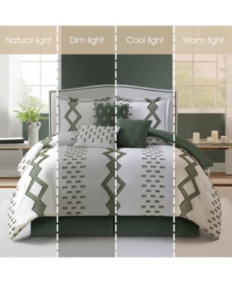 Sanissa Geometric 7-Pc. Comforter Set, California King
