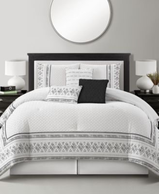Galilea Geometric 7-Pc. Comforter Set, King