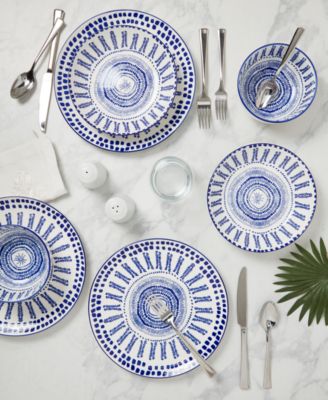 Blue Mykonos 12 Pc. Dinnerware Set, Service for 4, Exclusively at Macy's