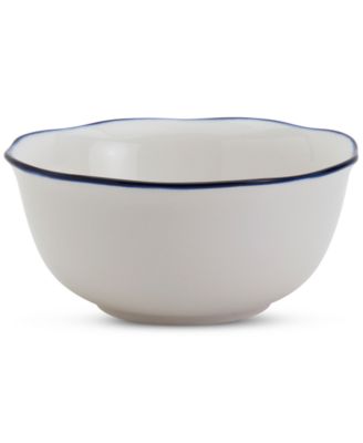 Blue Rim Scalloped 12 Pc. Dinnerware Set, Service for 4, Exclusively at Macy's