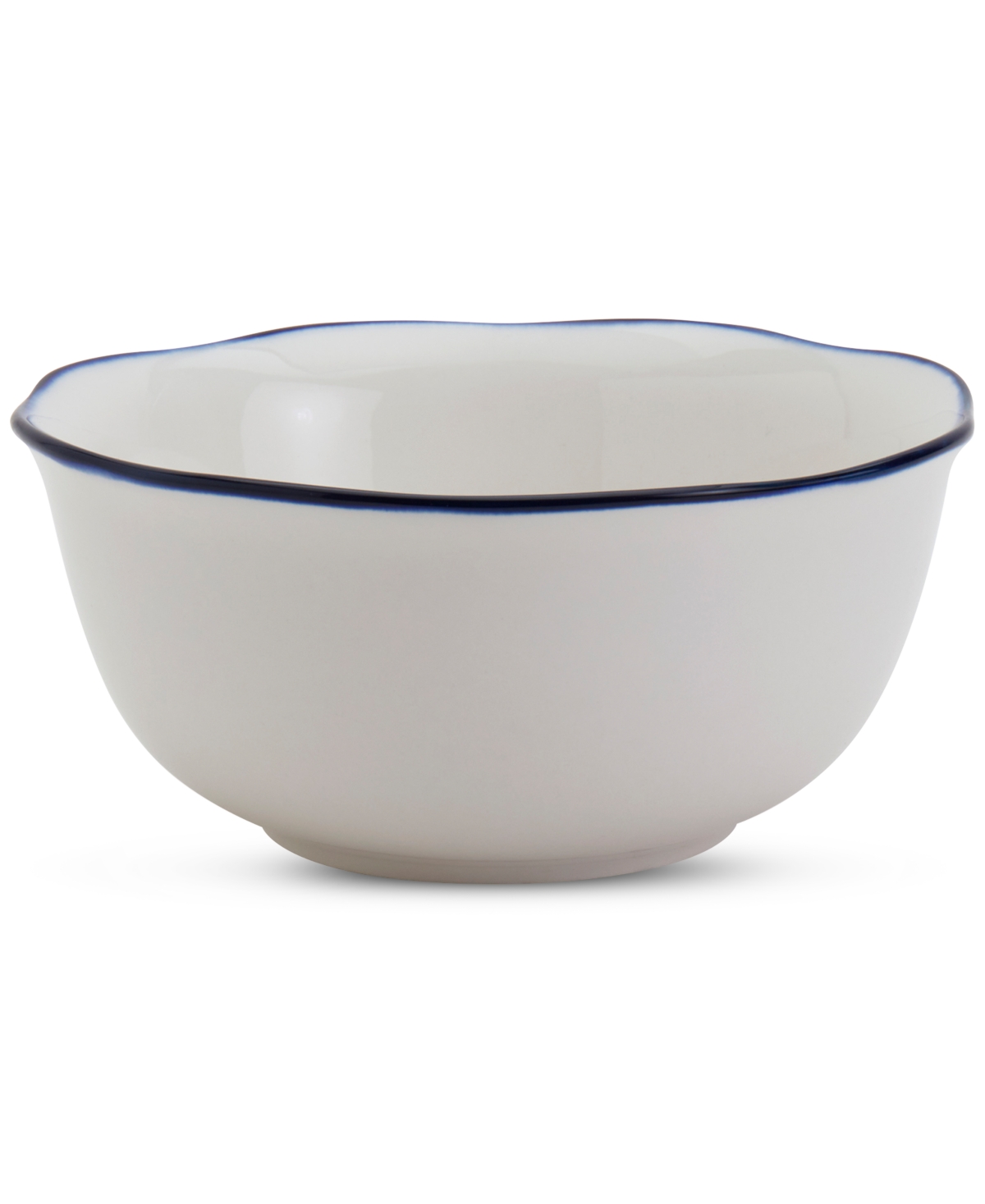 Haven Blue Rim Scalloped 12 Pc. Dinnerware Set, Service for 4