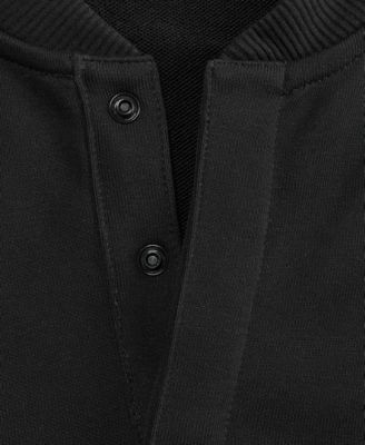 Men's Long Sleeve Quarter-Snap French Terry Sweatshirt, Macy's Exclusive