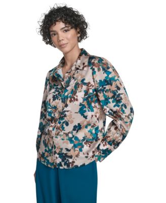 Petite Printed Long Sleeves Top