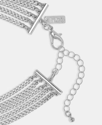 Pav&eacute; Multi-Chain Statement Necklace, 17" + 3" extender