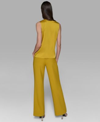 Women's Sleeveless V-Neck Blouse Top