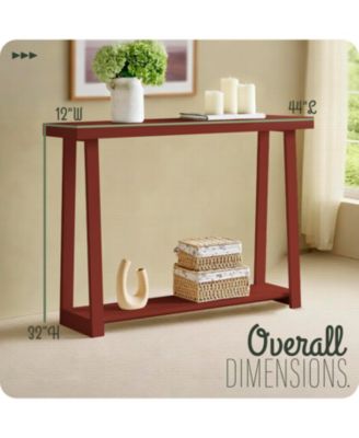 Emma Narrow Console Table with Lower Shelf Perfect for Sofa Table, Entryway Table for Hallway, Living Room