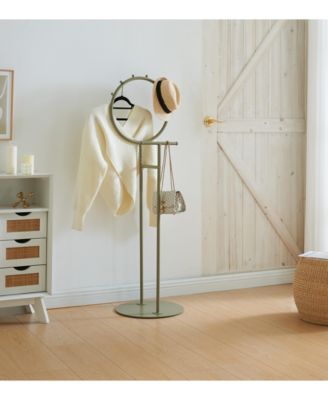 Cheska Suit Valet Stand with Circular Frame Perfect for Bedrooms & Entryways