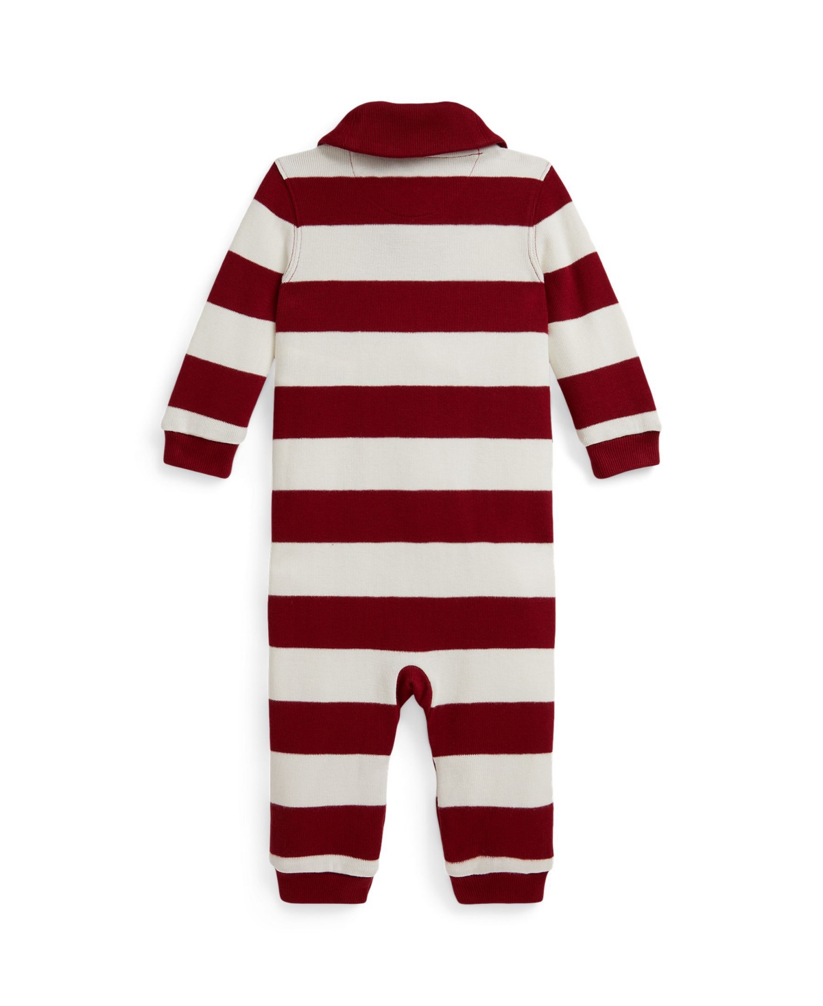 Polo Ralph Lauren Baby Boys Striped Estate-Rib Cotton Coverall