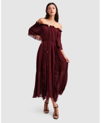 Women's Amour Amour Ruffled Midi Dress