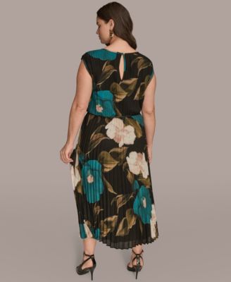 Plus Size Chiffon Midi Dress