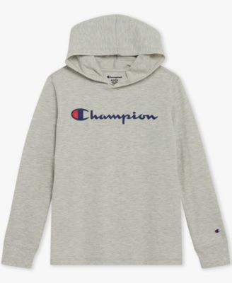 Big Boys Signature Logo Long-Sleeve Hooded T-Shirt